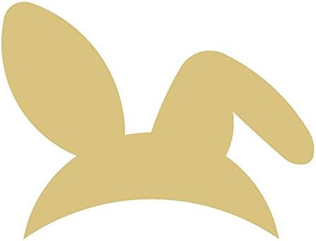 Izrez za zečje uši nedovršeno Drvo Uskršnja opružna vješalica za vrata MDF oblik platna stil 1