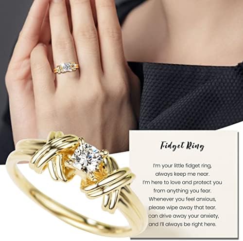 2023 NOVI CLASSIC NOVO Prsten za venčani prsten retro zlatna žena jedinstvena tkanina uzorka bušenje