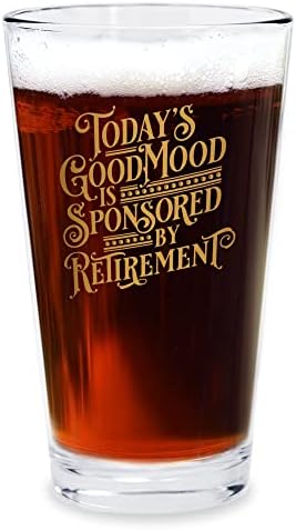 Bad Bananas Retirement Gifts za muškarce i žene - 16 Oz pivo Pinta staklo sa IRI zlatnim mastilom - Funny Happy