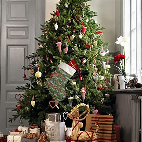 WXBDD Christams Santa Happy New Godina Božićne čarape Božićne ukrase za kućni drveni viseći ukrasi Poklon kese
