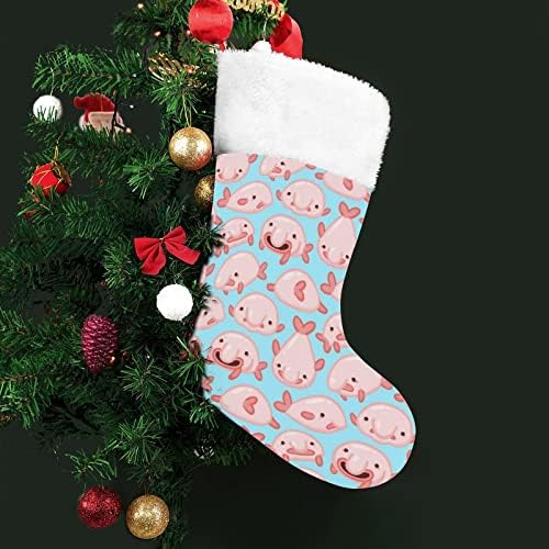 Blob Fish Lobfish Božićna čarapa Xmas Tree Kamin Viseći čarape sa kratkim ukrasom plišanog manžetne
