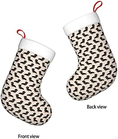 Austenstern božićne čarape Slatki poklon za jazavke Dvostrani kamin Viseći čarape