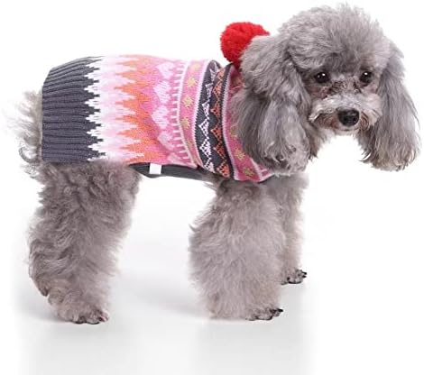 Slatka roze Božić džemper za male pse mačke zimski topli džemper školski stil Hoodies Shirt Outfits odeća odeća Xs