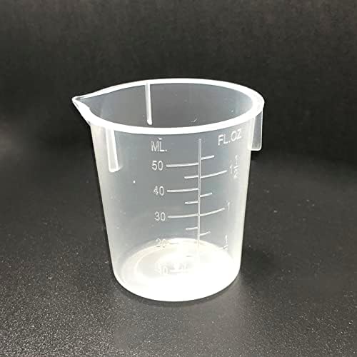 Plastična čaša 50ml Set od 100 by Maryland Plastics – čiste diplomirane polipropilenske jednokratne čaše sa izlivom - za smolu– školsku ili kućnu upotrebu