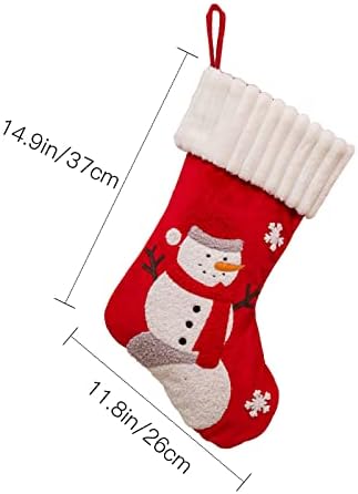 Božićni santa čarapa crvene prekrivače viseći vreću Xmas kamin Viseći Santa čarape plišane praznične zabave pokloni bag ukras