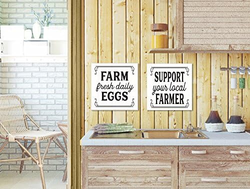 Stupell Industries farm Fresh Eggs Daily Vintage tipografija zidna ploča, 12 x 12, višebojna