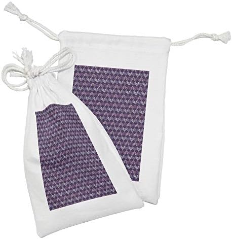 Ambesonne apstraktna torbica tkanina od 2, ponavljajući uzorak motiva sanjivim motivom u bojama, male