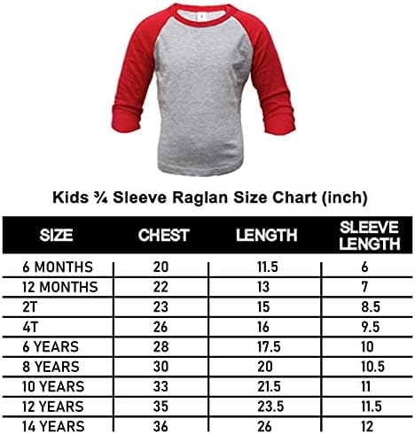 ILTEX Kids & amp; Omladinski Bejzbol Raglan majica 3/4 rukav za dojenčad za malu djecu Omladinski