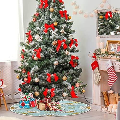 Baxiej tratinčice i ostavlja velike božićne suknje mat zimske Xmas Holiday Party Decoration suknja 47,2 inča za unutarnju vanjsku hranu