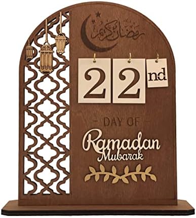 DIYOOHOMY 2023 ramadan Advent calendar 30 dana Eid countdown drvena višekratna Mubarak dekoracije tabela centralni home ideas Ornamenti arapska muslimanska Islamska džamija plaketa holiday decor gifts kids