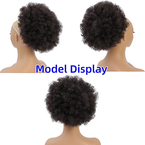 FREESHOW Afro Puff rep produžetak za crne žene kratki sintetički Afro Puff vezica rep za prirodnu kapu za kosu