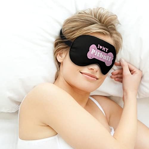 Volim moju masku za oči pitbull-a s podesivim kaišem za muškarce i žene noći spavaju spavanje