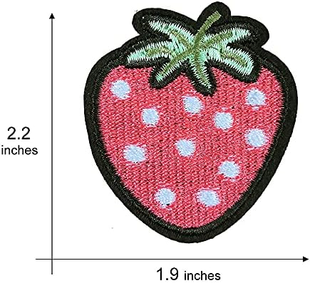 Kloris 2-pack Lijepa jagoda slabobodna voća vezeno željezo na patch slatkoj aplikacijskoj značku