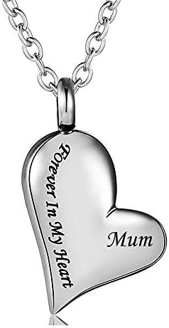 Suweile ZLXL427 1pc Spomen urnu ogrlice za pepeo Trendy ugravirana mama tata zauvijek u mom srcu kremiranje