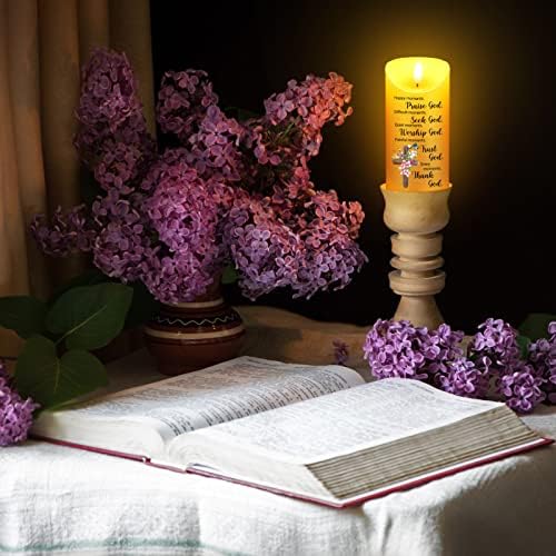 3 kom cvijeća Biblijski stih bez svijeća bez obzira na kršćanski pokloni za žene Inspirational LED