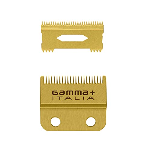 GAMMA+ zamjena fiksnog Zlatnog titanijuma Fade oštrica za šišanje sa pokretnim zlatnim titanijumskim
