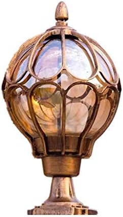 TJLSS Vintage Europe Style Globe Big Street Stup lampica Antikna od aluminija na otvorenom Osvjetljenje