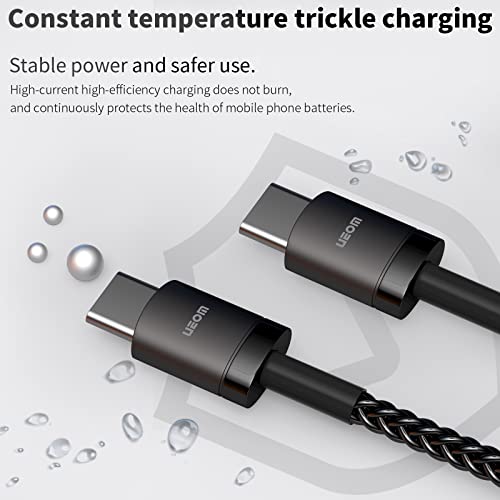 Thucloyo 2M ​​TEFLON materijal brze punjenje gromobranski kabel, USB C do USB C kabela 60W gromobrani žitari,