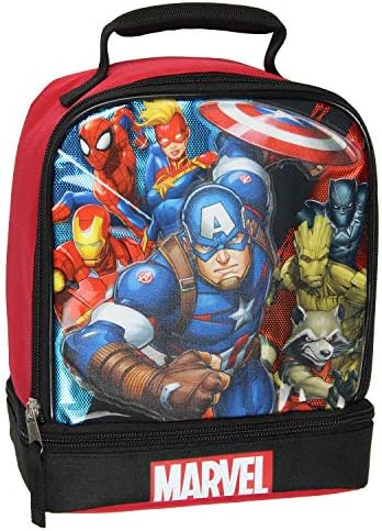 Marvel Universe Comics Avengers Kapetan Amerika Izolovana Kutija Za Ručak Sa Dvostrukim Pregradom