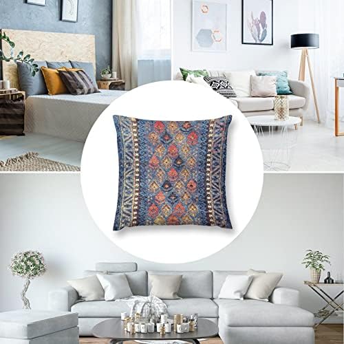 Keebik Perzijska torba Print bacanje jastuka Velvet 18x18 inčni vintage jastučni krug kvadrat za kućna dekoracija