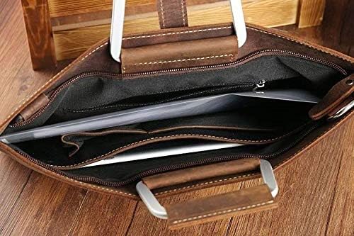 Gusta patentna patentna aktovka Muškarci originalne kožne torbe za minderske vrećice za muškarce kožna torba za laptop 13 inča