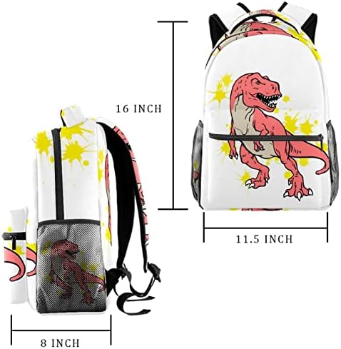Kapohu Red Tyrannosaurus Rex Casual School Backpack za dječake Djevojke Laptop Bookbag Putna torba za