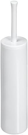 Idesign UNA BPA-besplatna plastična toaletna četka i držač za četkicu - 3 x 3 x 16,3 , bijeli