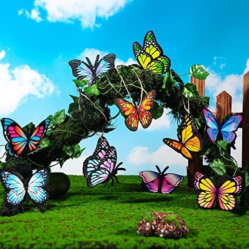 40 komada Proljeće Ljetni ukrasi Leptir suncokret drveni ukrasi suncokret leptir drveni viseći ukrasi za proljeće ljetno ukrašavanje DIY Craft Božić