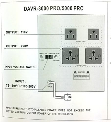 Norstar DAVR-5000110/120 u 220/240 ili 220/240 u 110/120 Step up and Down voltage transformator and Automatic