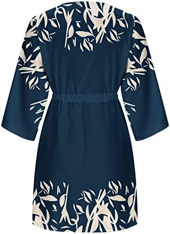 Boemska haljina za žene, žensko ljeto 3/4 rukav V izrez za odmor Boho Print ChartString Sun Beach haljina