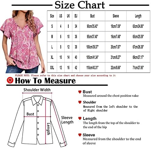 NOKMOPO Ženske majice kratki rukav smiješni casual modni šifon tiskani kratki rukav čipka labave majice