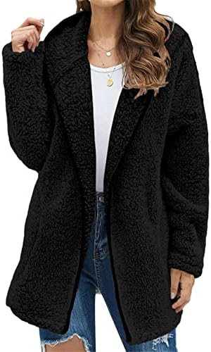 Ženska 2022 modni zimski kaput plus veličina Fuzzy jakna od runa s kapuljačom s dugim rukavima