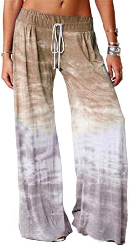 Melliflo Plus Veličina joga hlače za žene kravata tiskane širine palazzo hlače labave pantalone