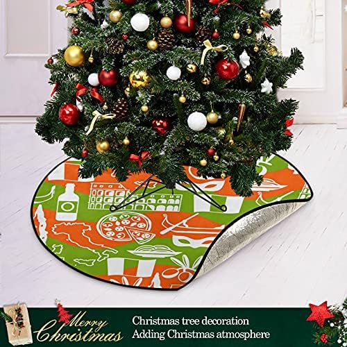 Italija Simboli Božićno stabla Mat vodootporna stalka za stalke Mat tepih ispod božićnog drveća Pribor za Xmas