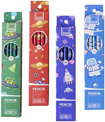 Hb olovka sa gumicom, četiri boje, pakovanje od 40 komada, poklon olovke za decu, odrasle, školu, kancelariju