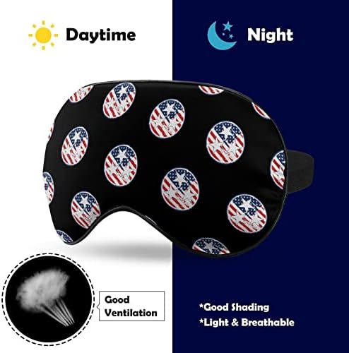 Američki tennessee zastava za spavanje za spavanje sjenila za oči s podesivim kaišem za povezivanje za prijevoz