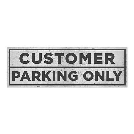 CGsignLab | Samo kupac parking -bašic siva prozor Cling | 36 x12