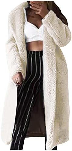RMXEI Women FAUX kaput žene jesen zima casual plus veličina duga jakna debela topla odjeća prevelika