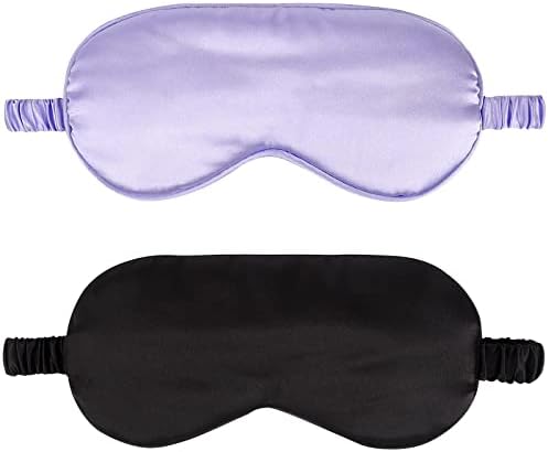2Pack svilena maska ​​za spavanje, maska ​​za oči za spavanje, elastična zatamnjena za oči i