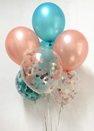 Metalni teal Rose Gold Balloons za ukrase za zabave Bradal Tuš zaručni rođendan