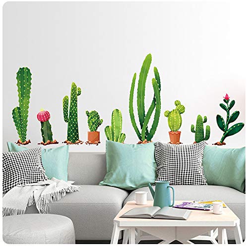 Finduat Cactus zidne naljepnice naljepnice, uklonjive zidne naljepnice od kaktusa za djecu rasadnik spavaća