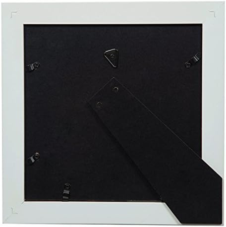 Snap Flat Double Photo, zidni nosač & amp; stolni okvir za slike, 8x8 mat na 5x5, bijeli