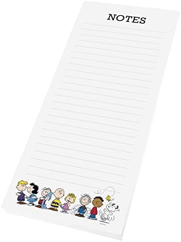 Graphique Peanuts Crew Magnetic Notepad | 100 listova za otkidanje | namirnice, kupovina, Lista obaveza | magnetna podloga za pisanje za frižider, kuhinju, kancelariju | Obloženi papir / odličan poklon / 4x 9,25
