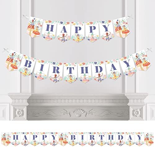 Velika tačka sreće Budimo vile - bajkovni bander za rođendan za ronjenje - zabavni ukrasi - sretan rođendan