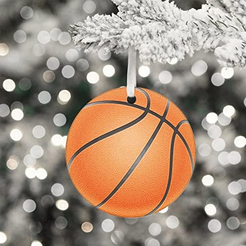 Ball Games Ornament, Lopta dvostrani Božić tree ornament, Božić keramički Ornament, običaj dvostrani 3 uspomena