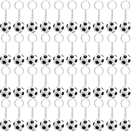 HACONBA 40 SKLADNI Fudbalni privjesak za fudbalsku loptu Keyring White Sport Ball Privjesak za sportske