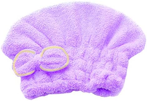 diskontstore145 Super Apsorfant Mekani tuš Brza suha kapa za kosu glava zamotavanje ručnika za kupanje za žene ljubičasto