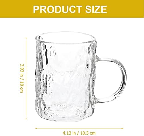 Bestonzon Glass za piće KONKTEL PISVANJE Šalica za kavu reljefne staklene čaše Kristalno šolja za kavu Prozirna