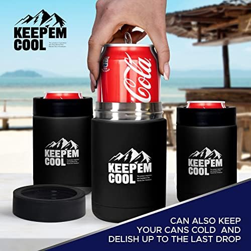 Keep em Cool vakuumski izolovana flaša piva & amp; can Cooler sa otvaračem za pivo - hladnjak za piće od nerđajućeg čelika sa dvostrukim zidovima za pivo & amp; Pića-jednostavan za držanje za roštilj & kampovanje-odličan poklon za pivo
