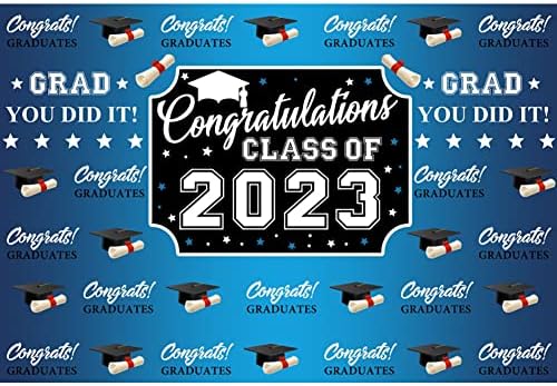 Pozadina za diplomske zabave Čestitamo klasa 2023 pozadina plavo-bijela čestitke maturantima pozadina